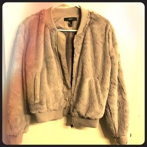 Furry bomber jacket